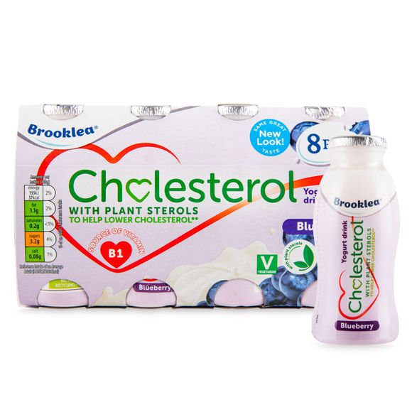 Cholesterol Blueberry Yogurt Drinks 8x100g Brooklea